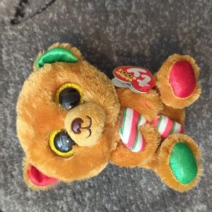 Ty Small beanie Boo Bella Christmas bear new with tags